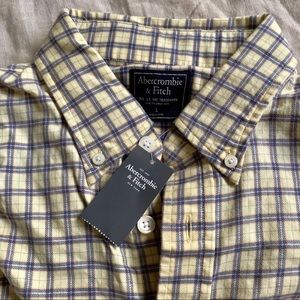 Abercrombie & Fitch Yellow Plaid Button Up